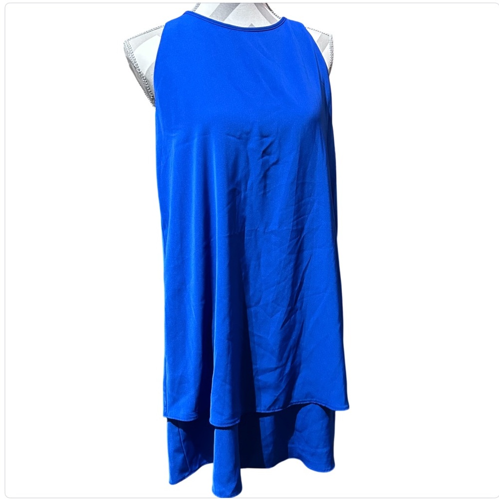 Fleur Bleve Blue Shift Double Layer Women's Dress Size 8